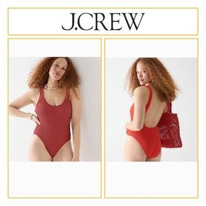 NWT J.CREW One Piece Bathing Suit | Size 24 | Textured Material | Low Back